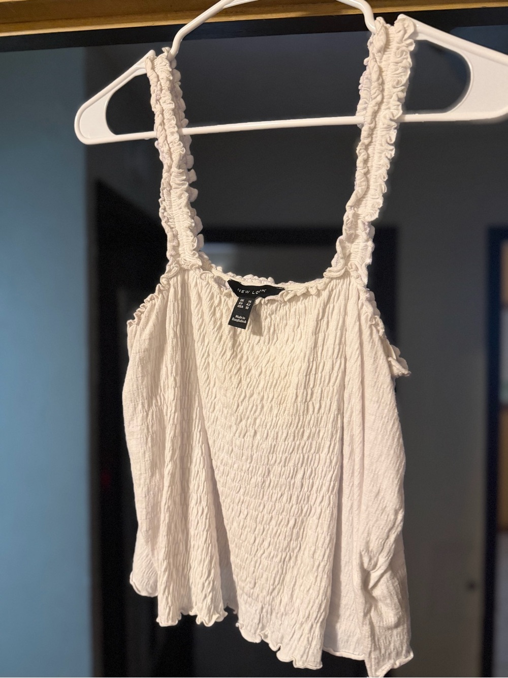 New Look Ruffle-Strap Cropped Camisole